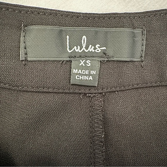 NWOT Lulus Kick It Black High-Waisted Trouser Pants, XS - Picture 6 of 7